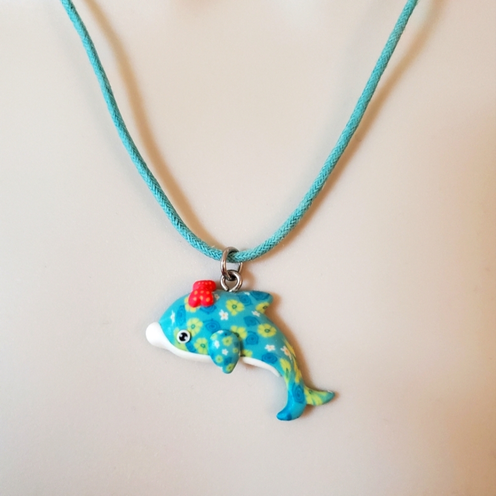 2/$9* Dolphin Necklace with adjustable cord. NWOT